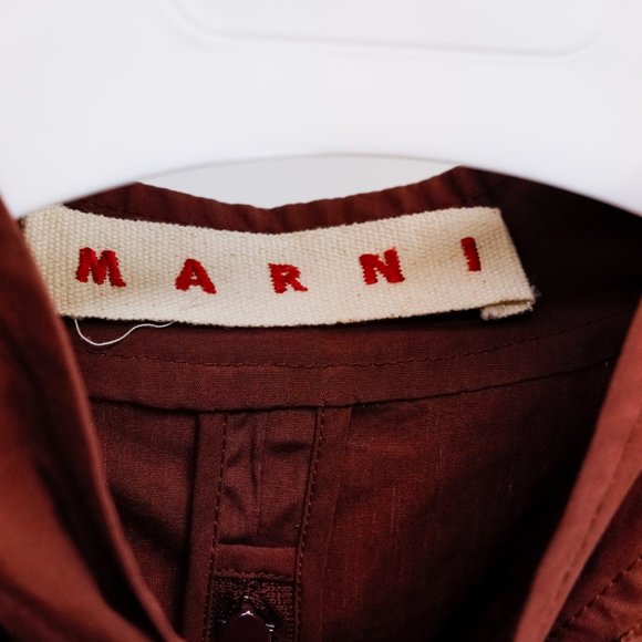 Marni Brown Lavaillare Puff Sleeve Top - Picture 5 of 12